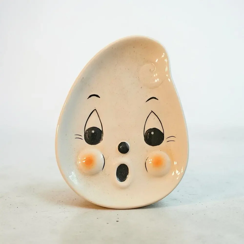 Johanna Parker Ghost Face Plate Transpac Halloween Retired Vintage Style Ceramic